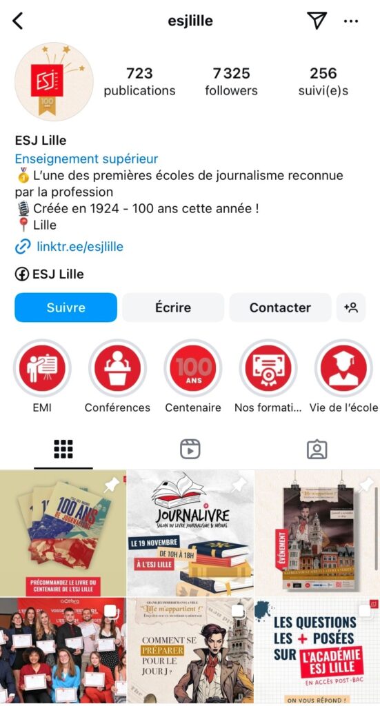 ESJ Lille Instagram